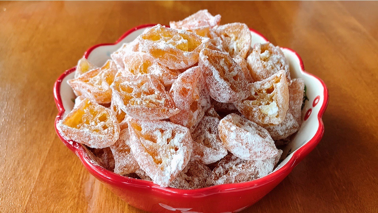 金桔蜜饯：止咳化痰