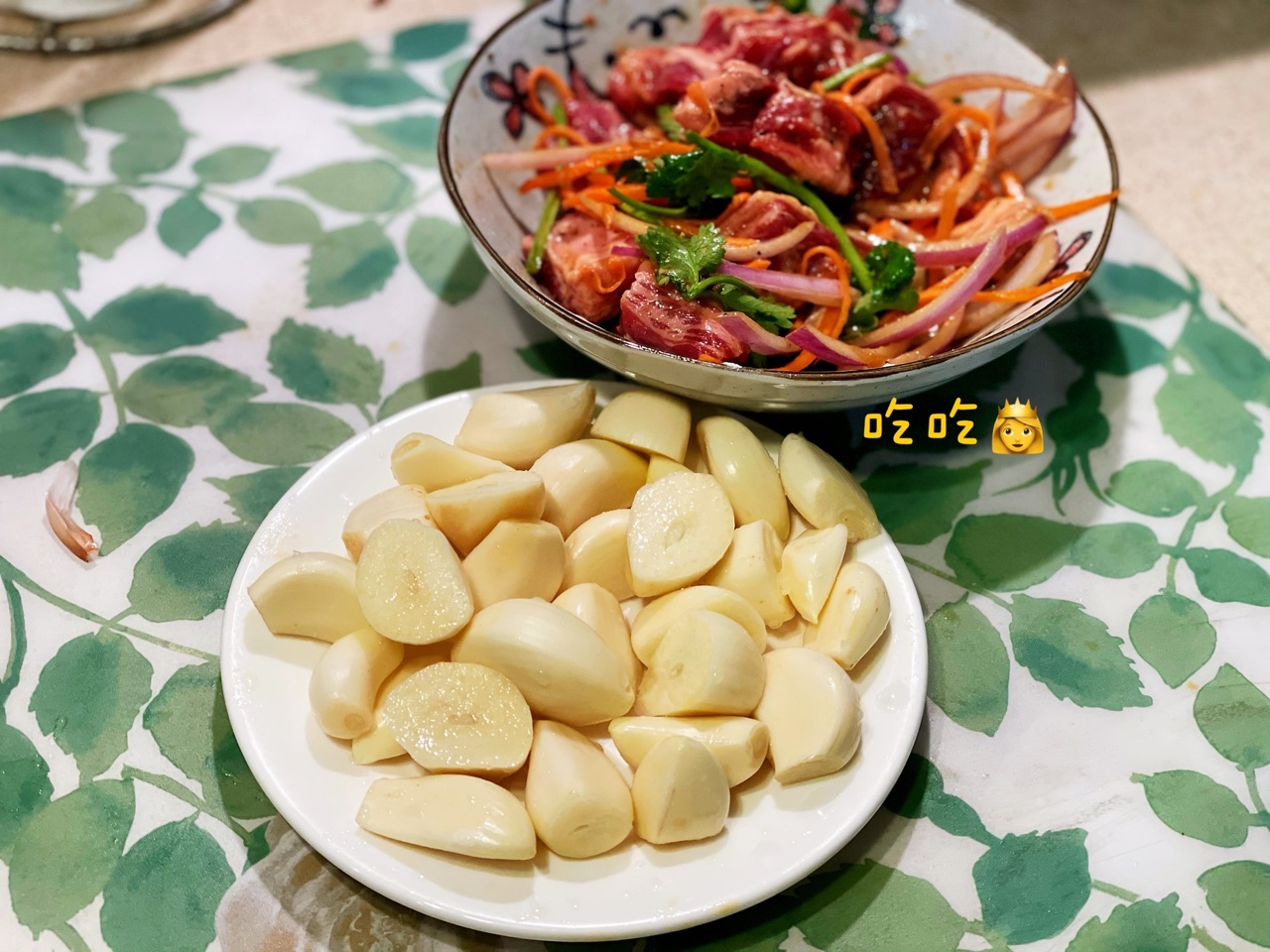 金蒜牛肉粒