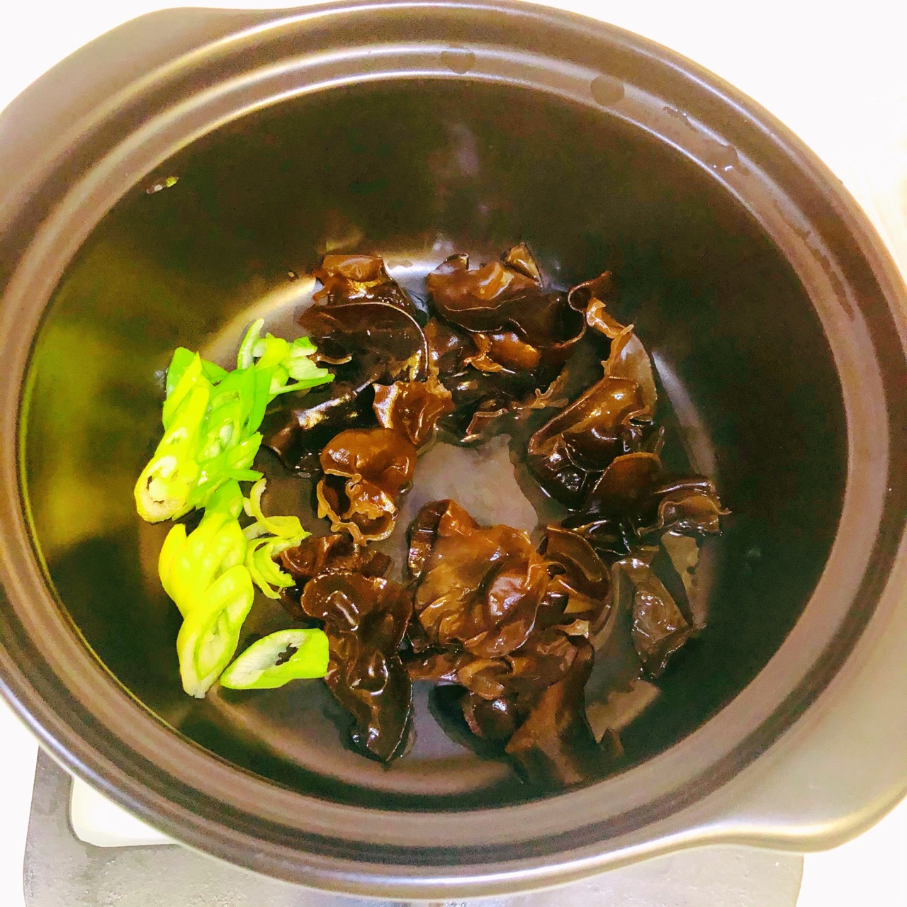 金汤烩芦笋双菇木耳