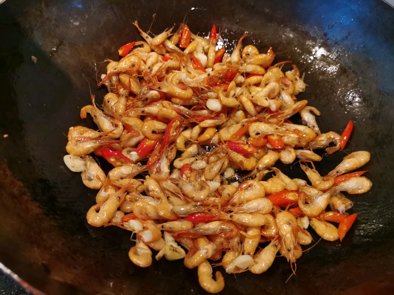 韭菜炒河虾