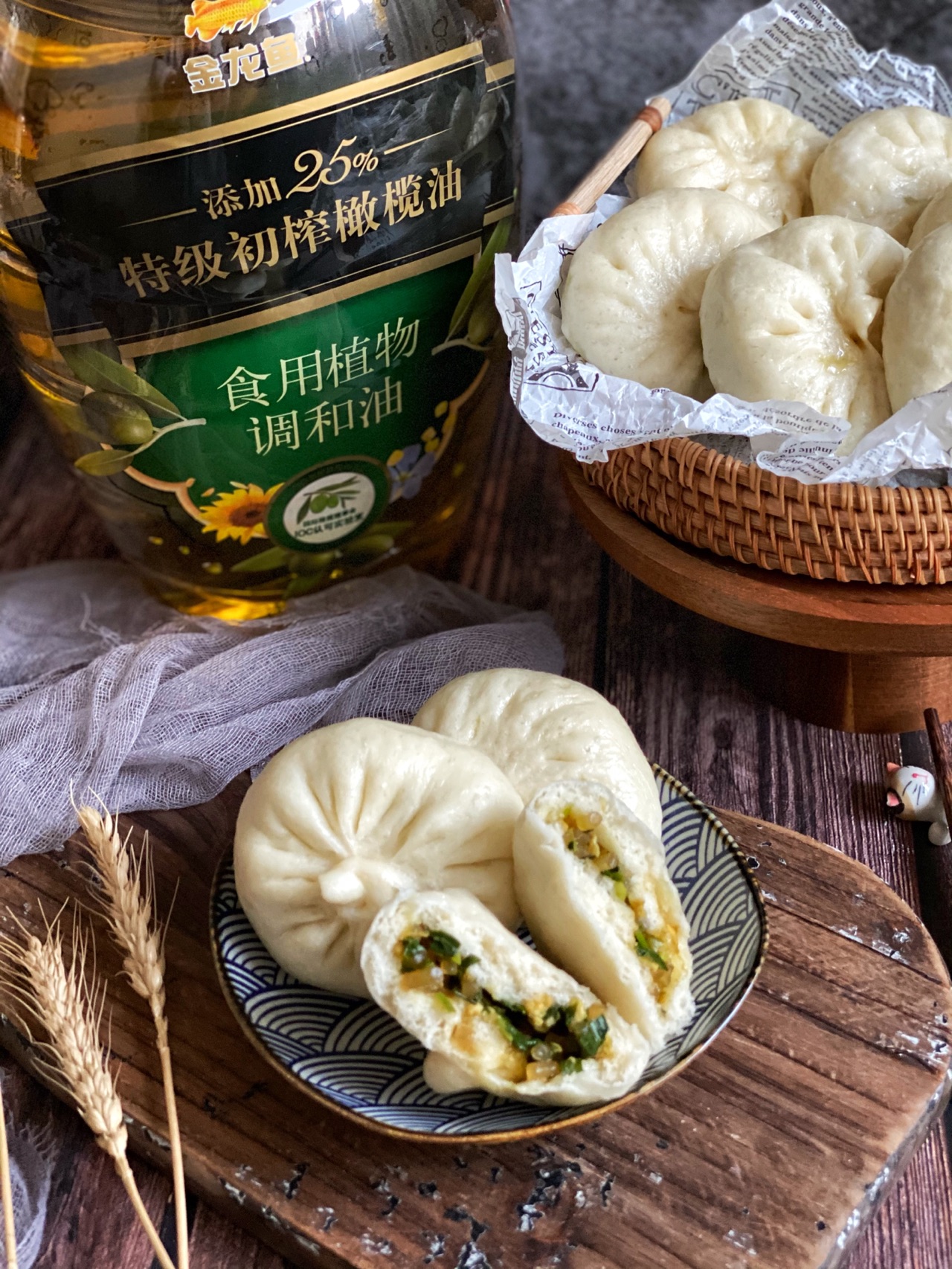 韭菜粉条素包子