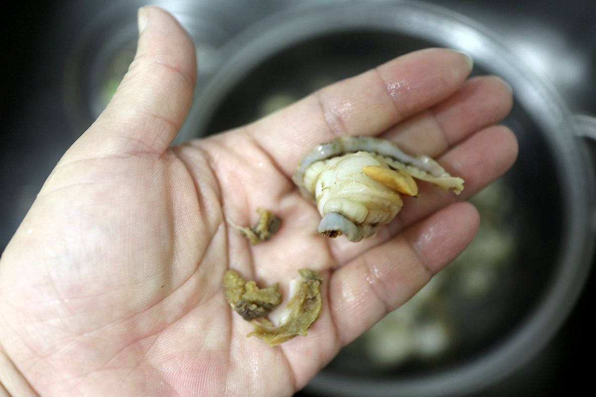 韭菜红椒炒贝肉
