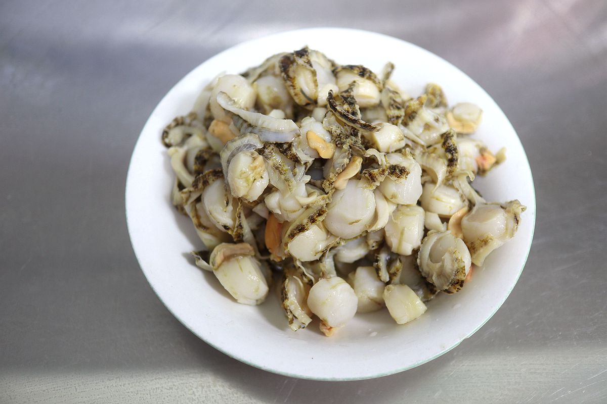 韭菜红椒炒贝肉