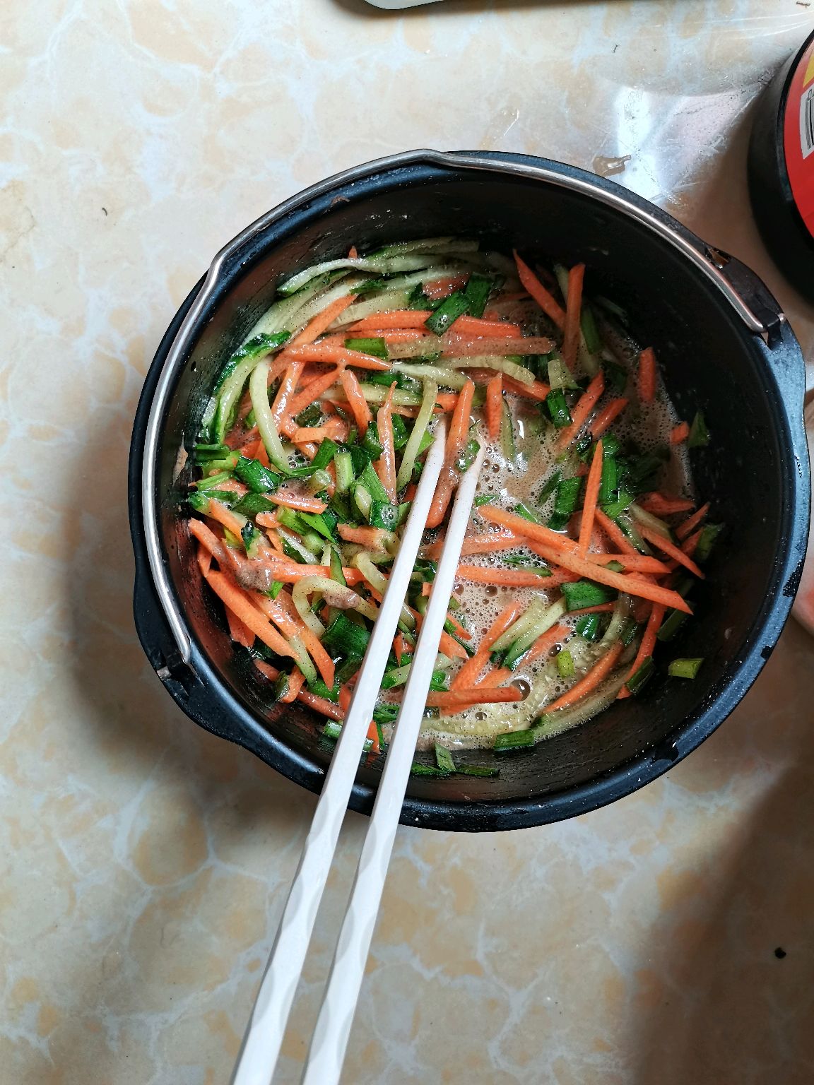 韭菜鸡蛋蔬菜饼