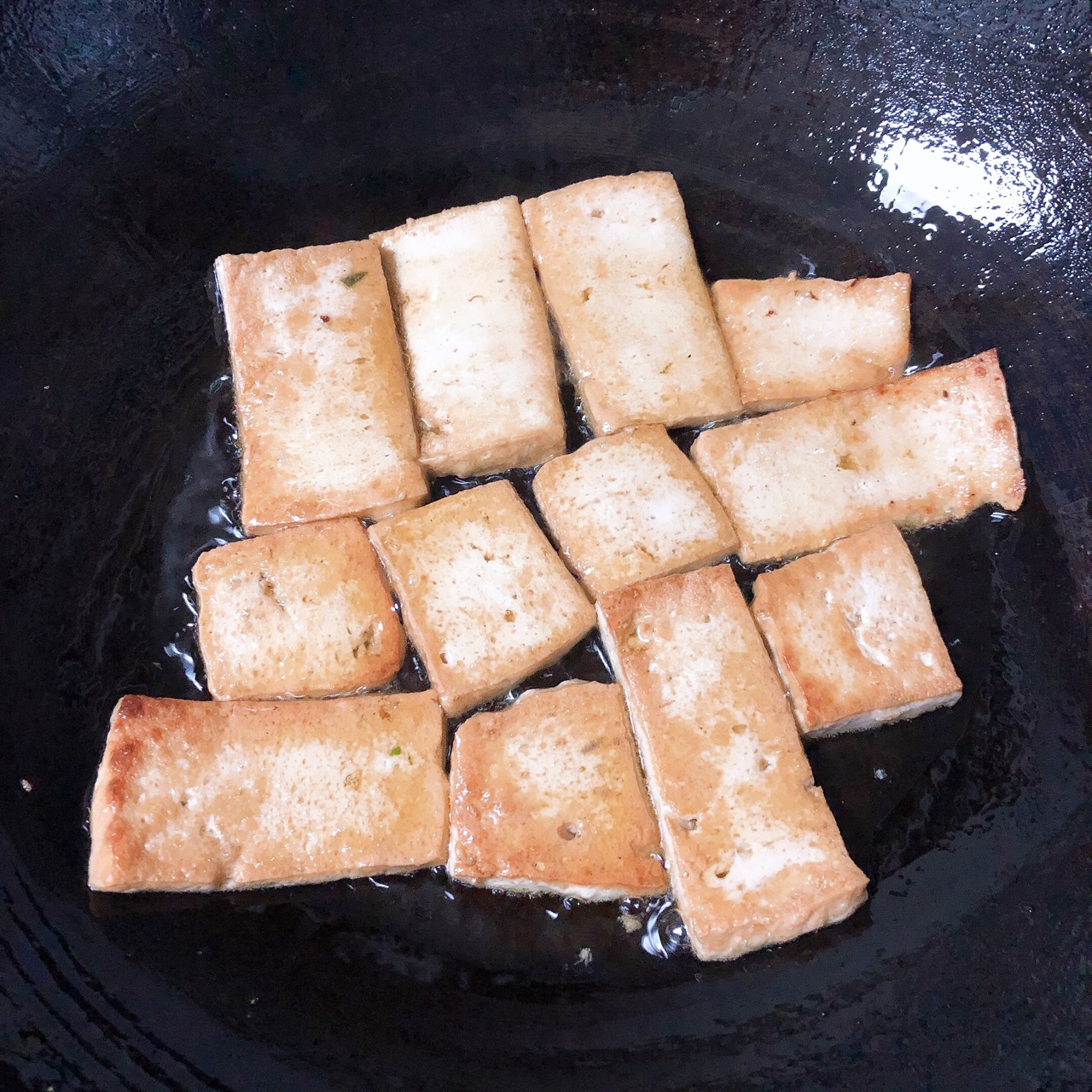 韭菜煎豆腐