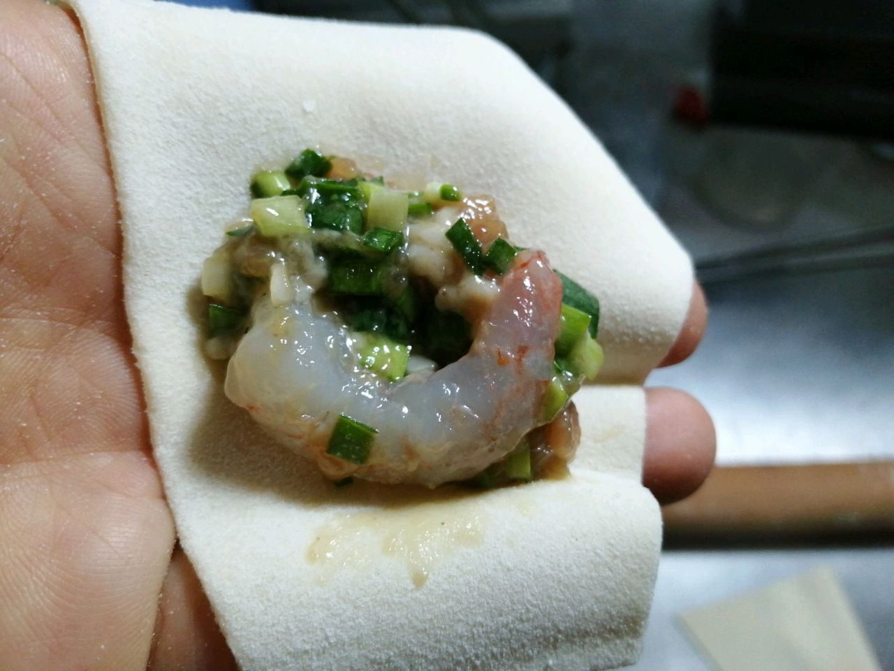 韭菜虾仁馄饨
