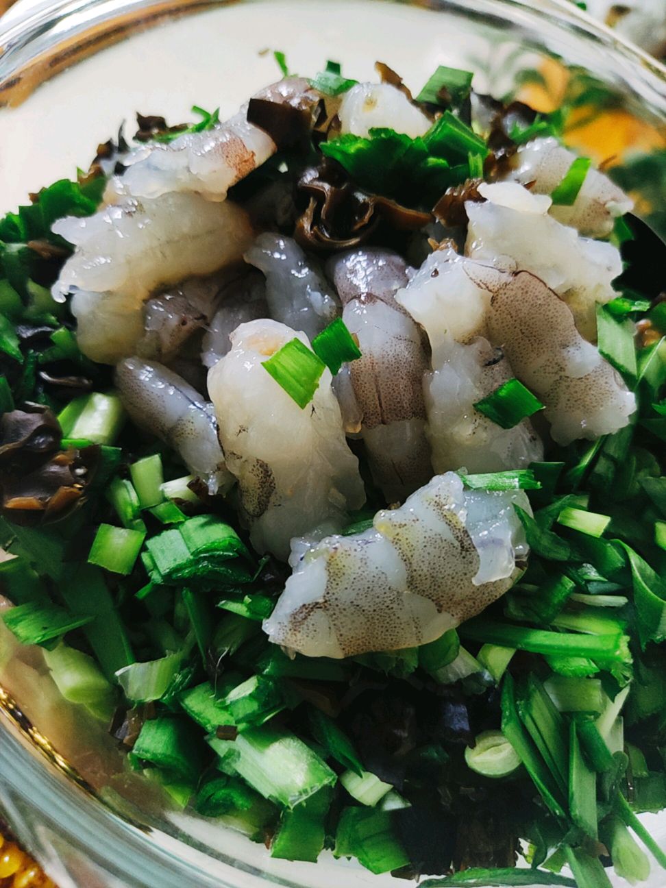 韭菜 虾馅饼