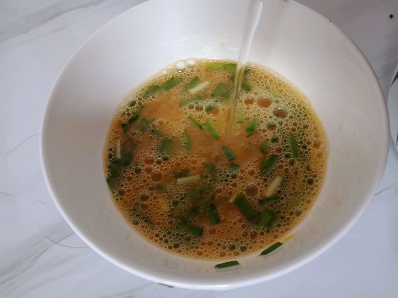韭香豆腐蒸蛋羹
