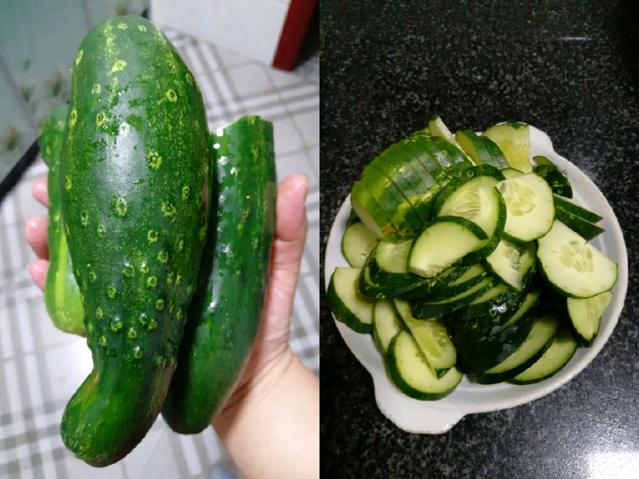 韭香煎黄瓜