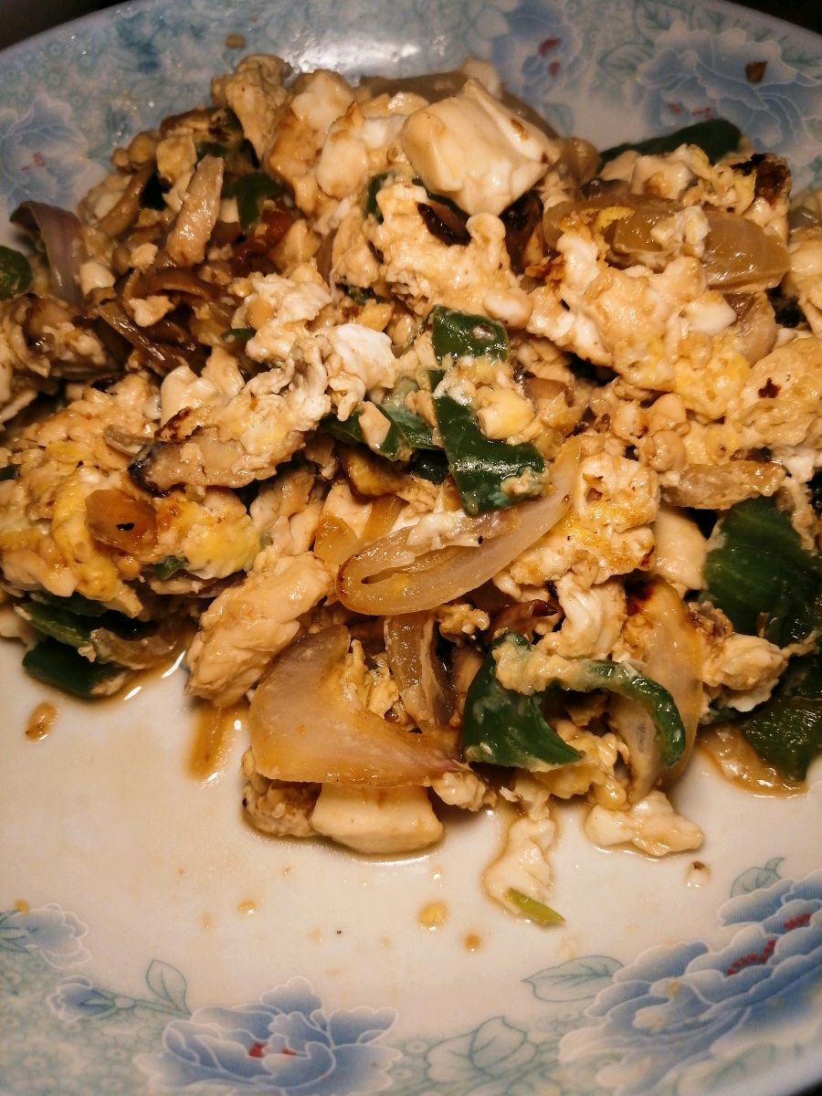 绢豆腐鸡蛋下饭菜