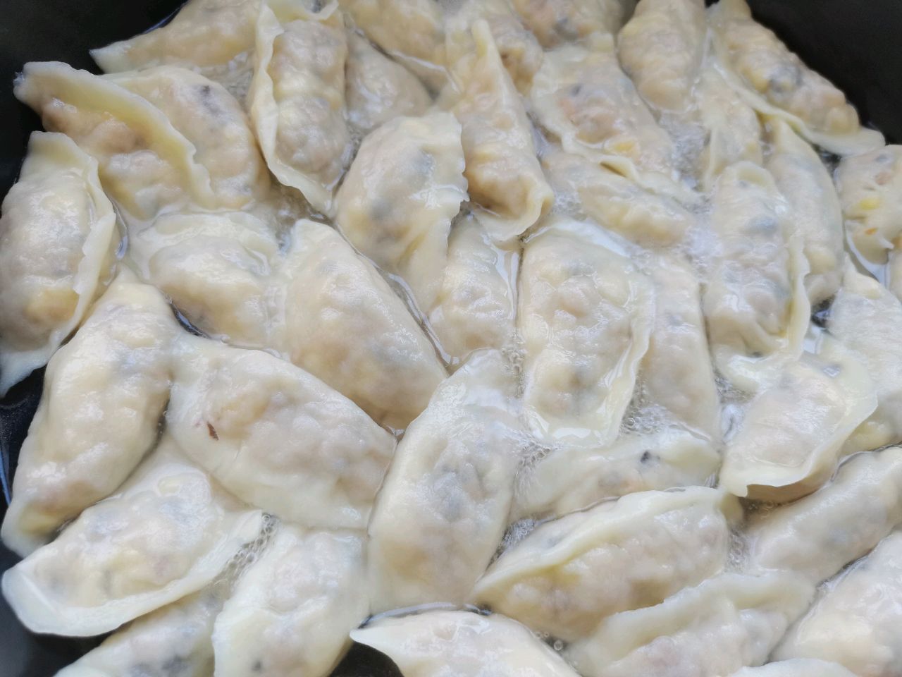 菌菇鸡蛋素水饺