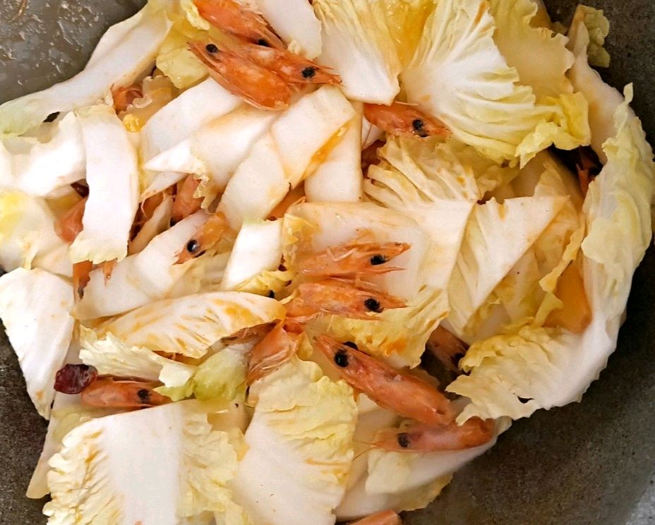 咖啡秀厨：虾头白菜