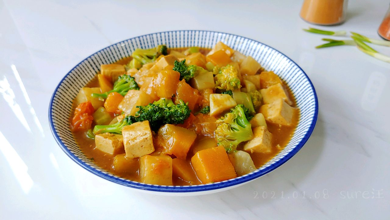 咖喱豆腐素什锦
