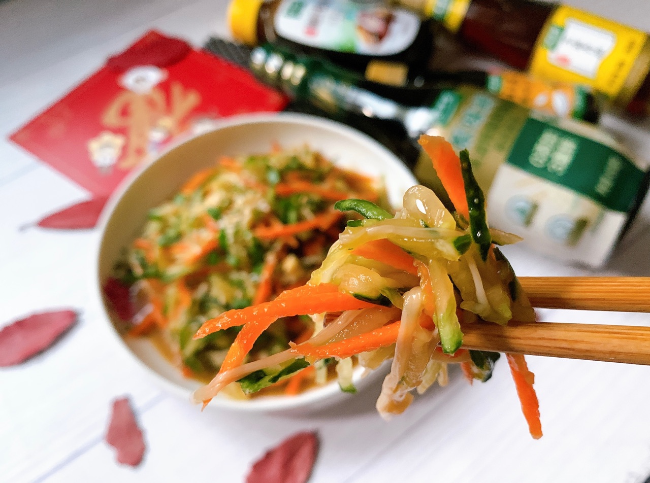 开胃三丝凉拌菜，清爽上桌