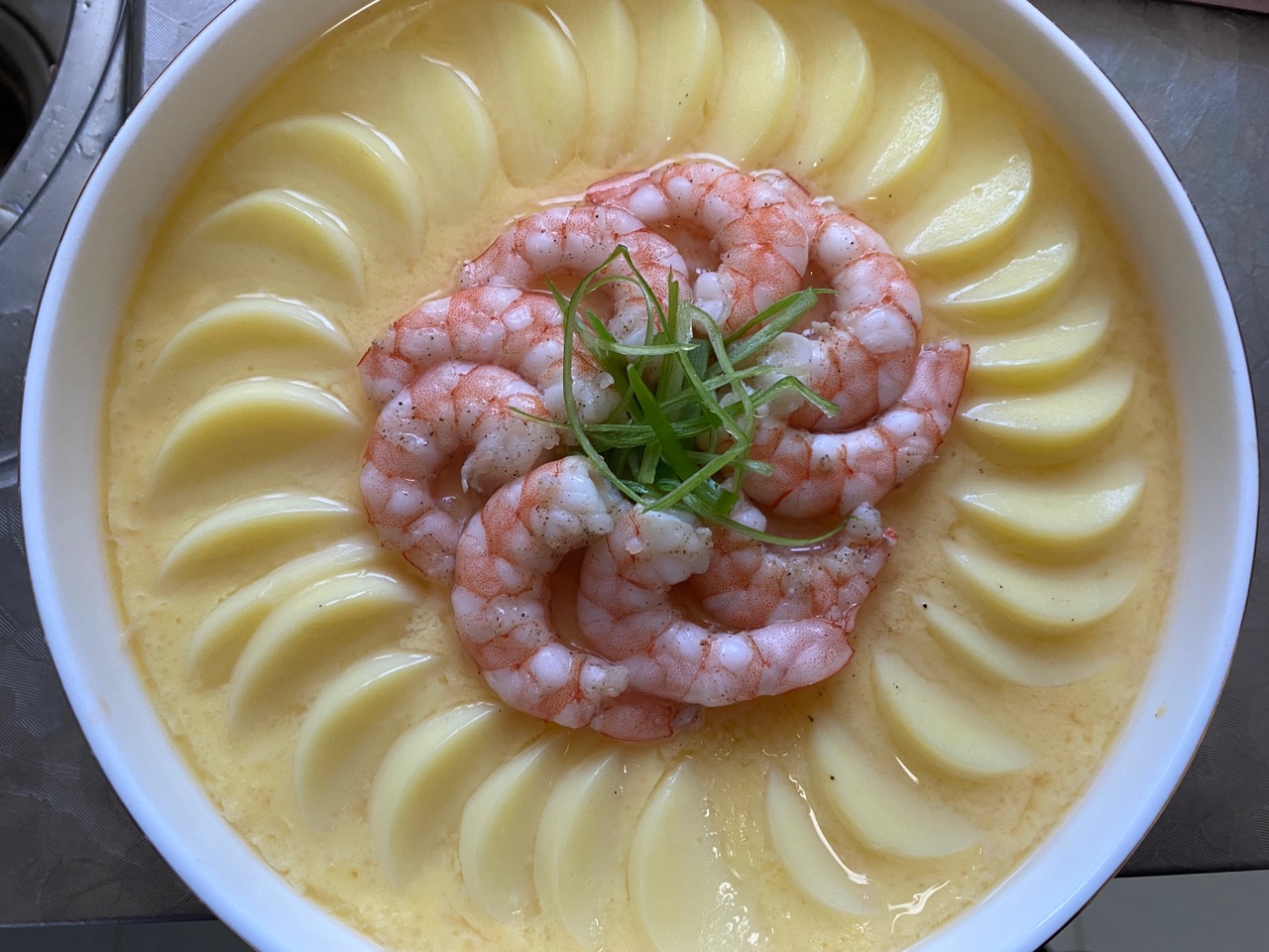 开运年夜饭“蒸蒸日上”,虾仁蒸鸡蛋豆腐