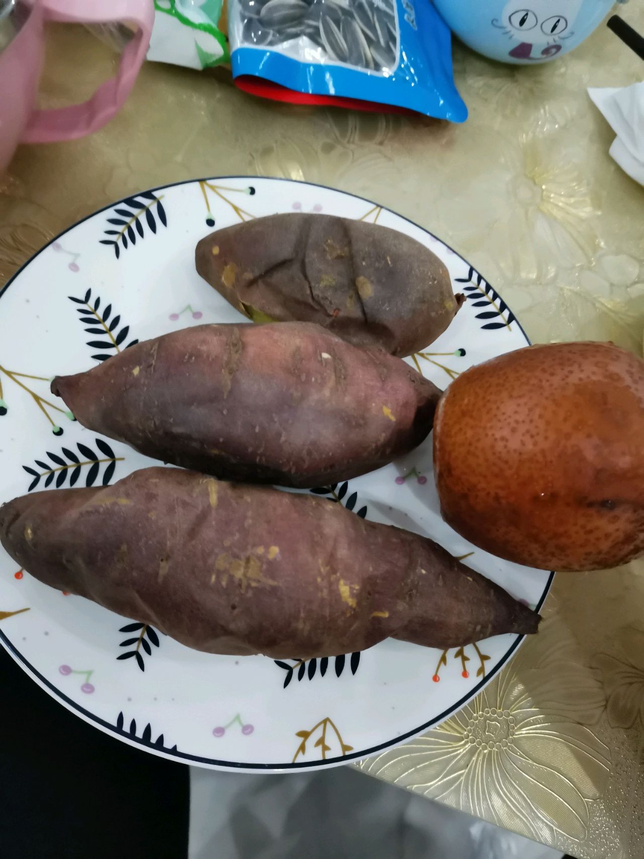 烤梨烤红薯