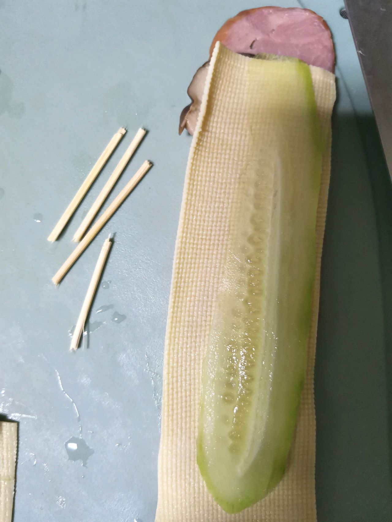 烤培根杏鲍菇卷