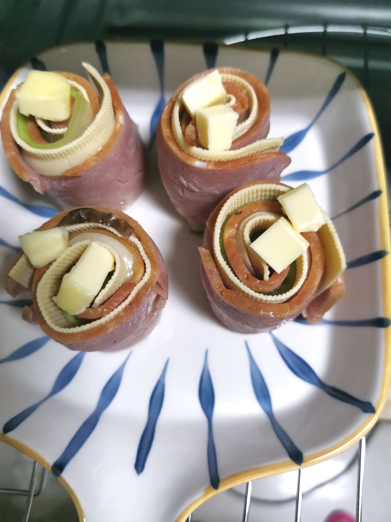 烤培根杏鲍菇卷