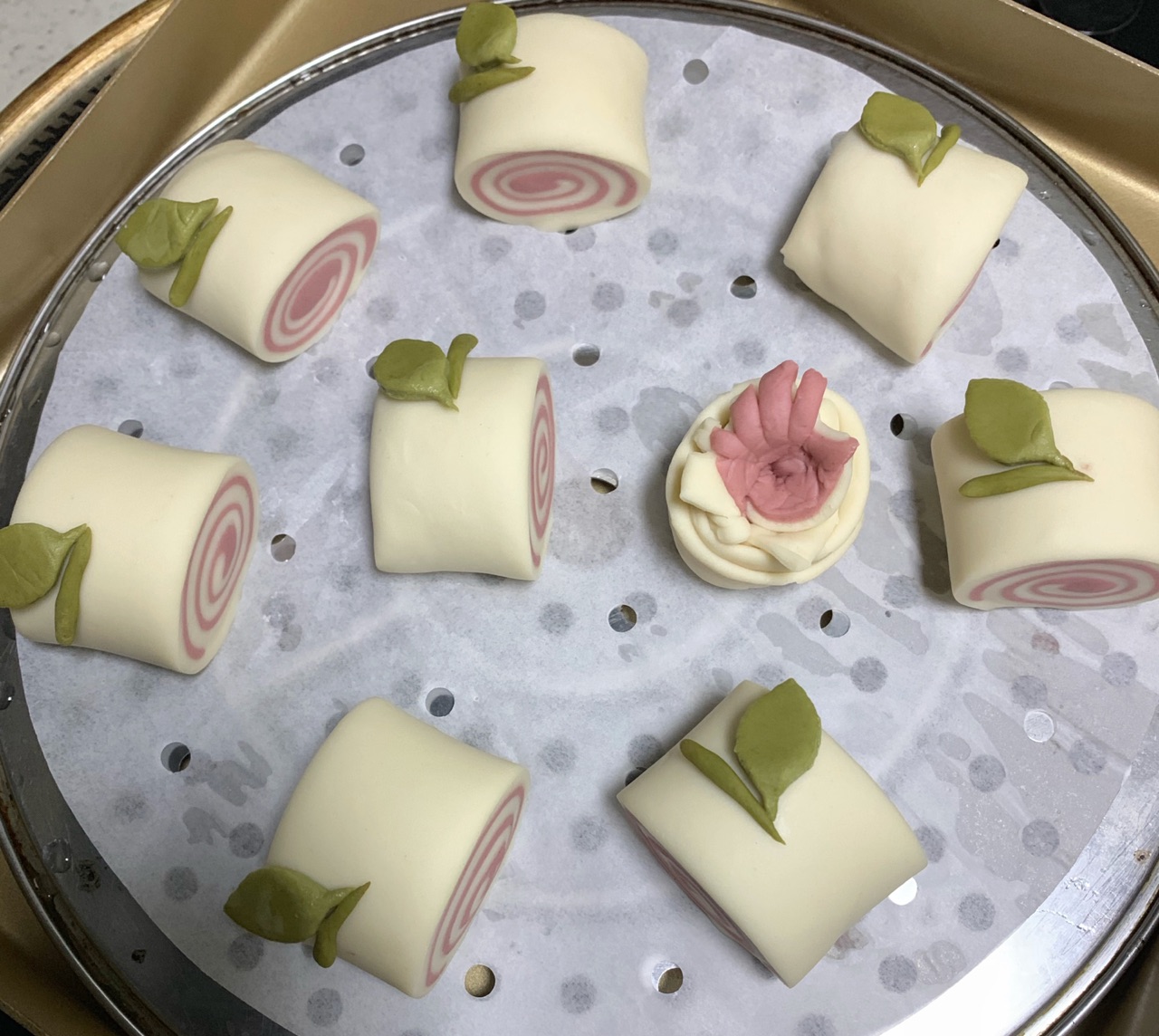 可爱草莓馒头