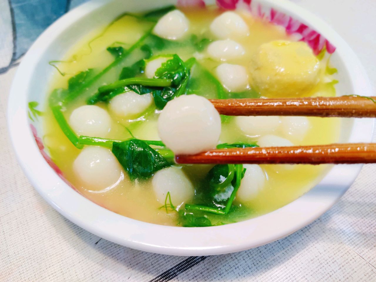 可爱又有嚼劲的白玉米汤圆