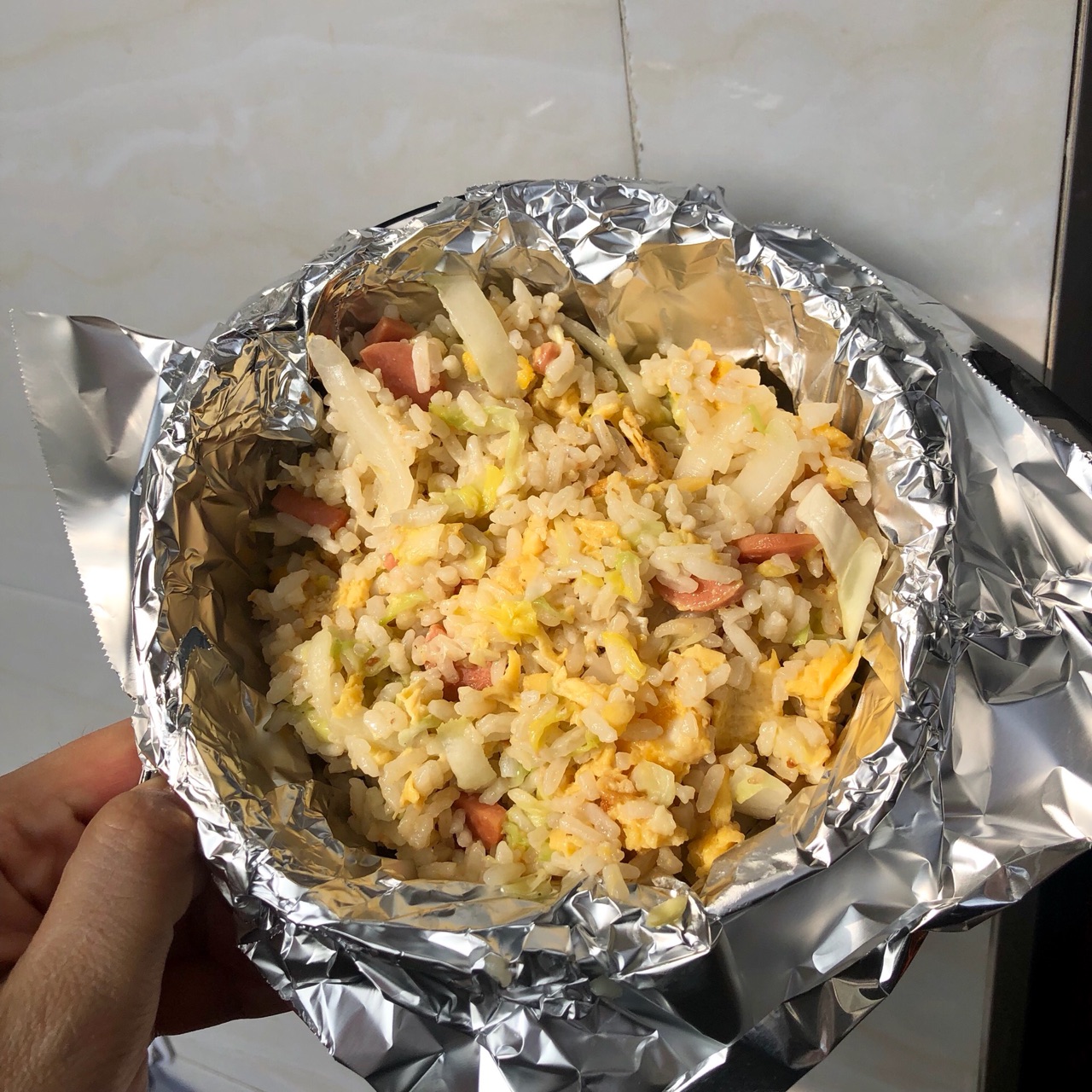 空气炸锅美食 拉丝芝士焗饭