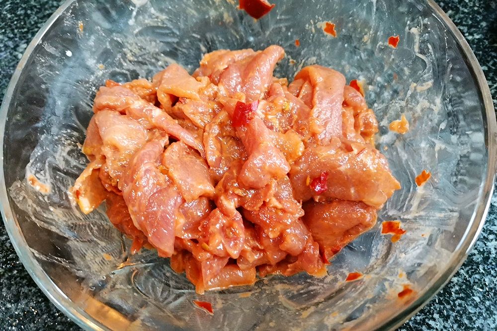 快炒花香菇肉片