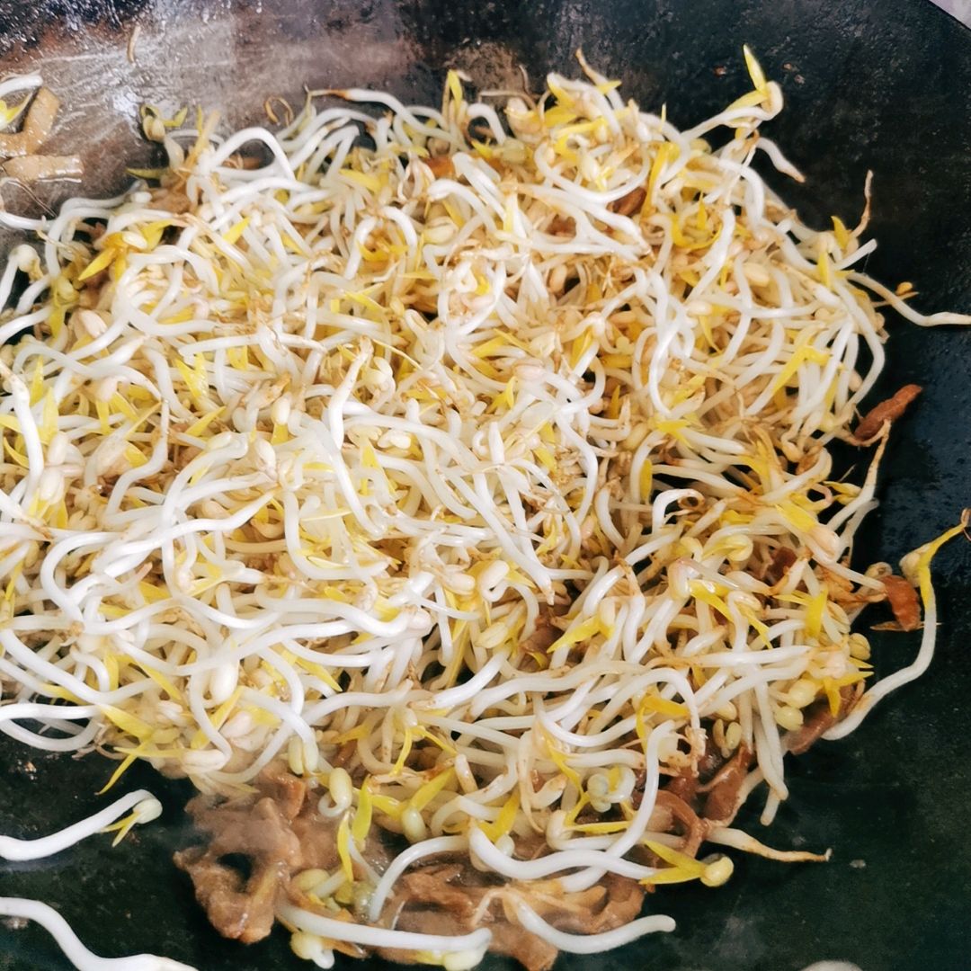 快手菜之黄豆芽炒韭菜