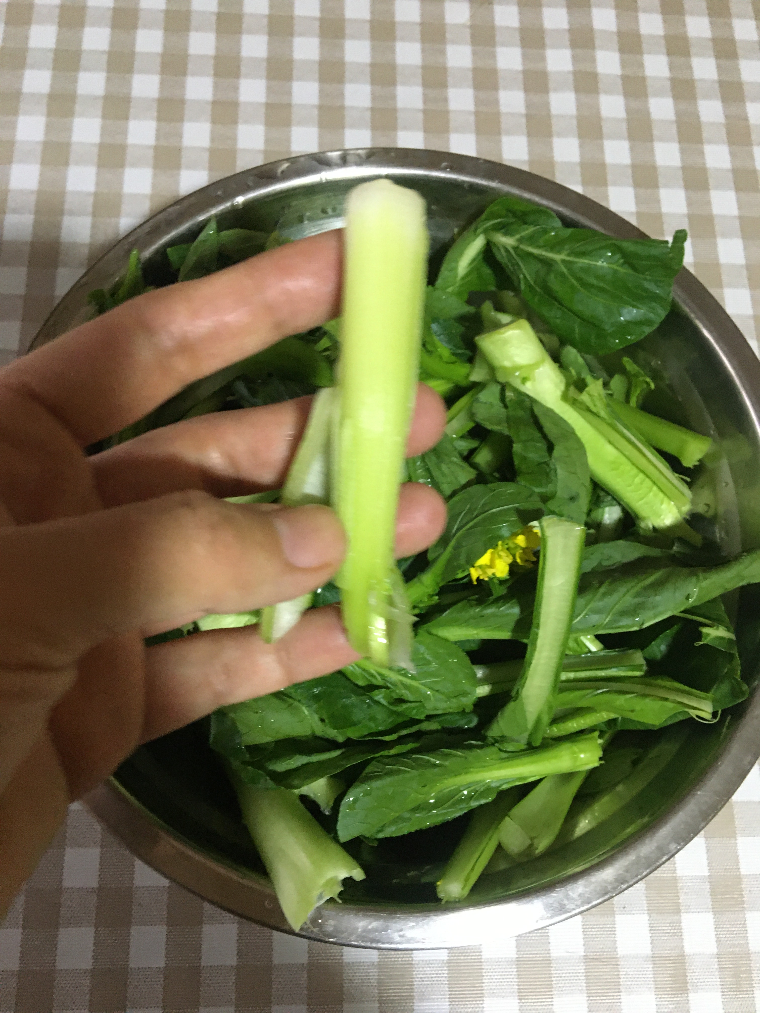 快手家常菜  水灼菜心