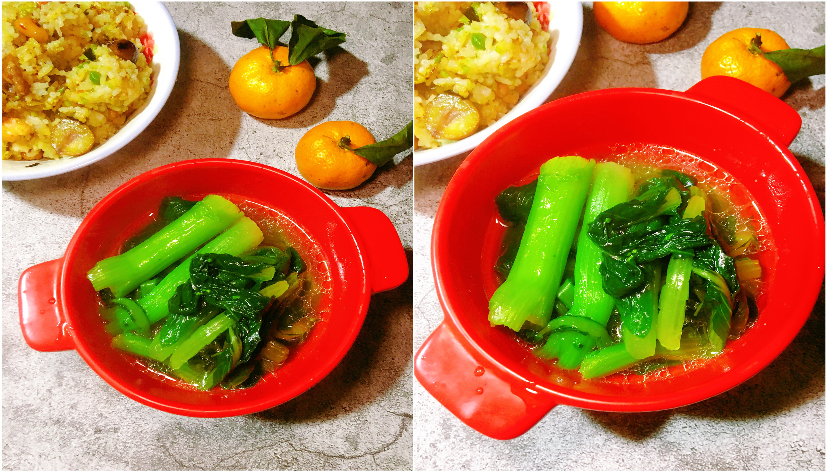 快手家常菜  水灼菜心