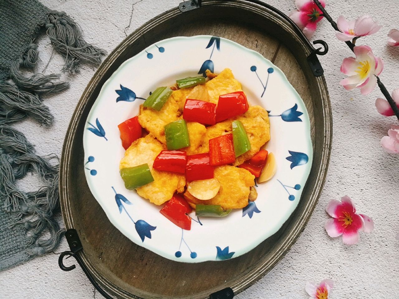 快手家常菜之鸡蛋煎豆腐