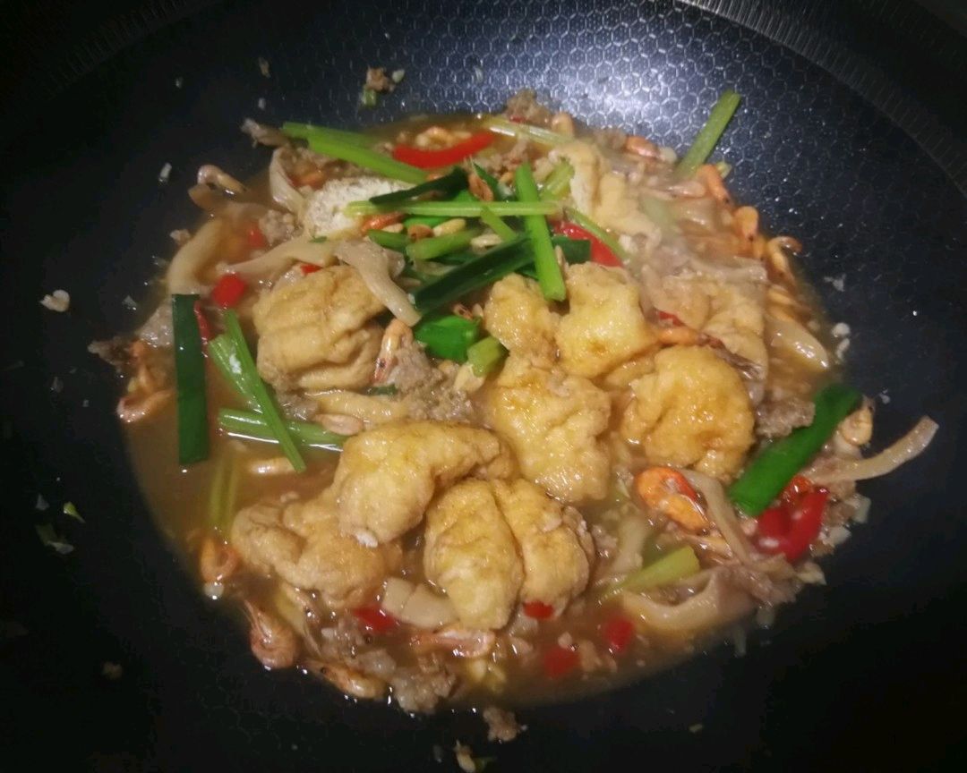 快手-肉末芹菜豆腐饭