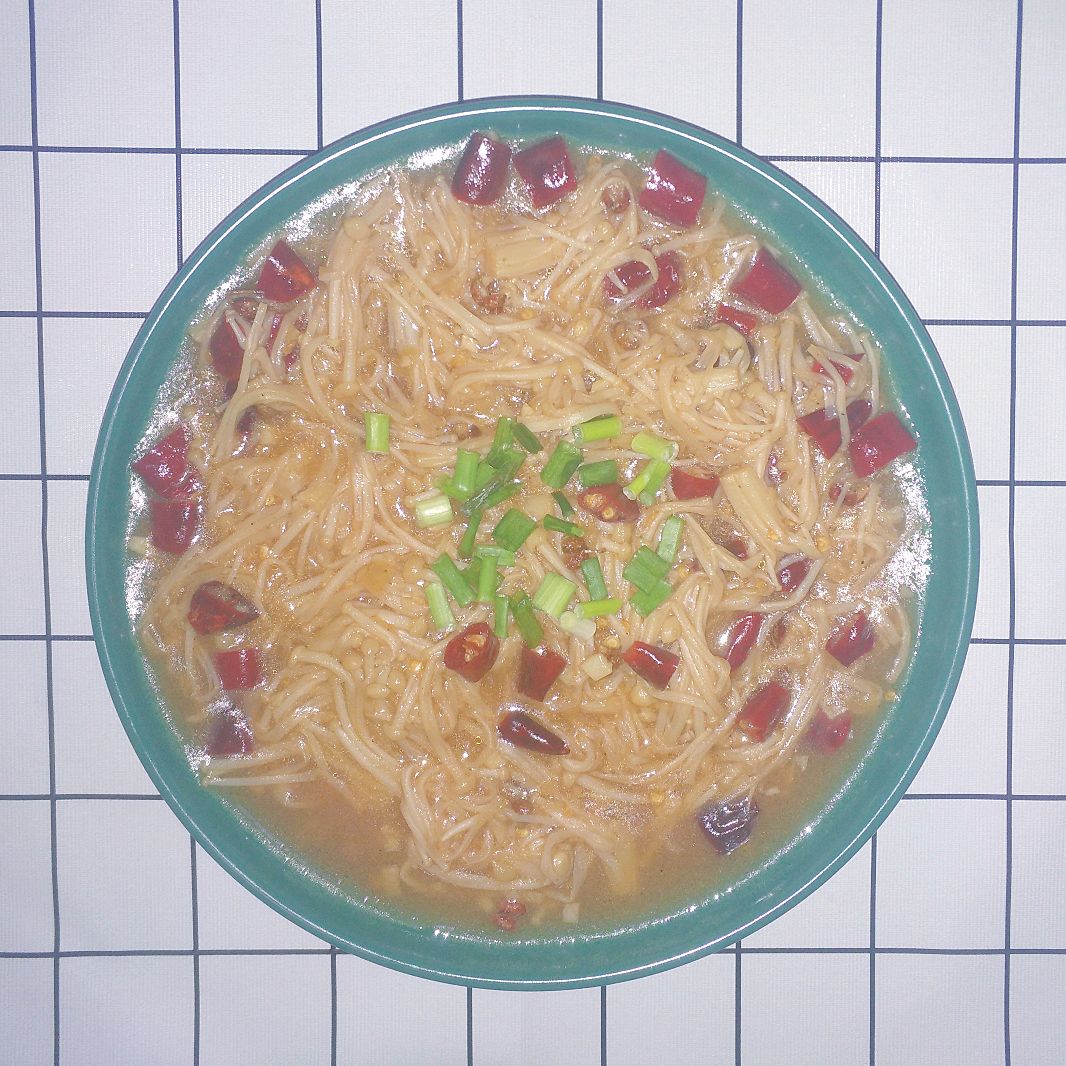 快手素食~炝炒金针菇