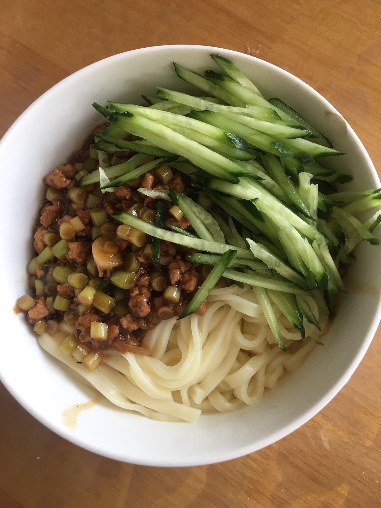 快手蒜台肉沫炸酱面
