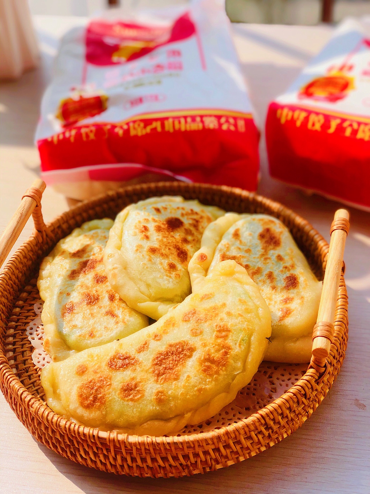 快手早餐系列韭菜盒子