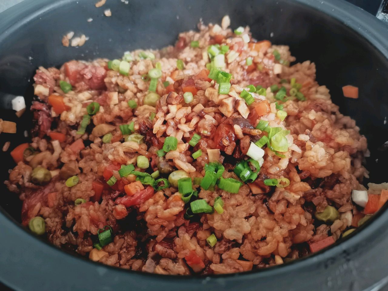 腊肠香菇板栗焖饭