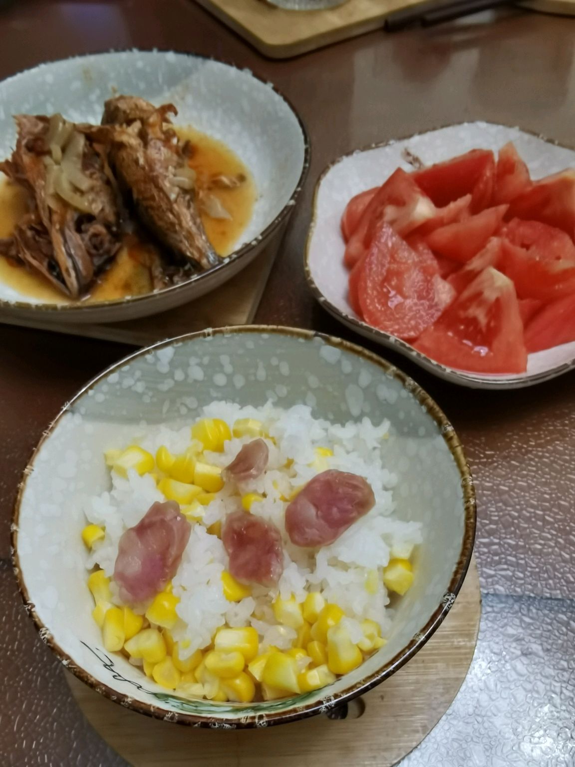 腊肠玉米饭