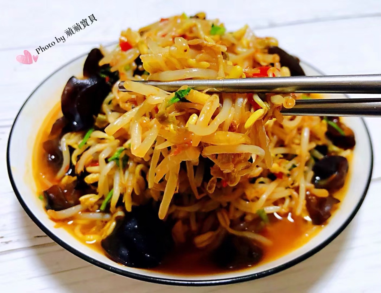 辣炒木耳黄豆芽