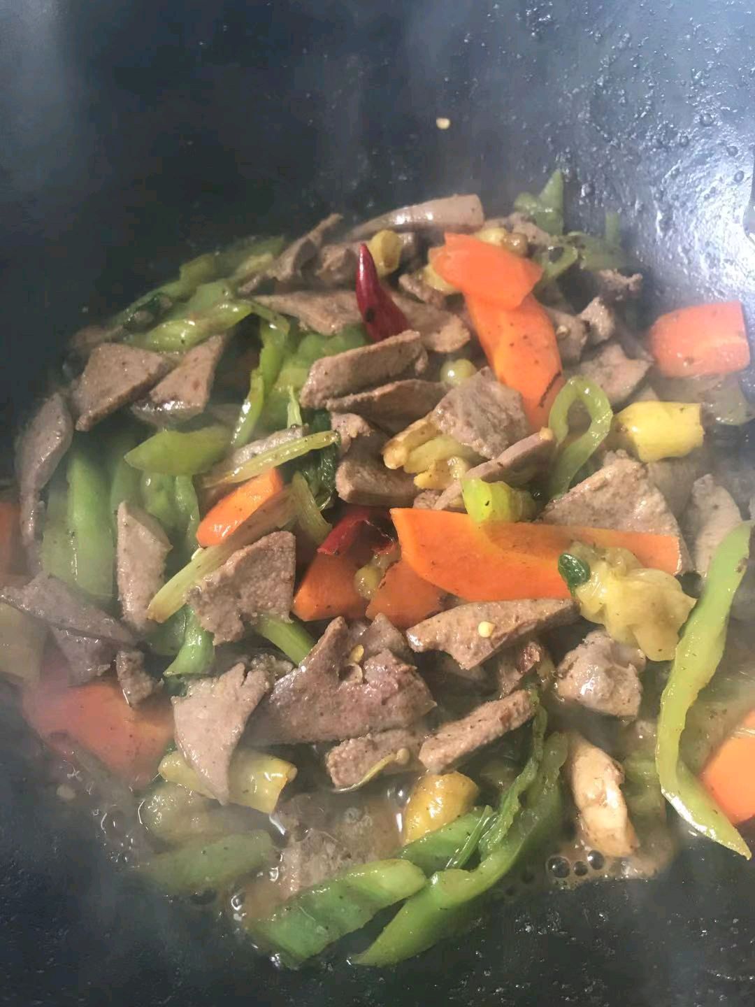 辣炒猪肝