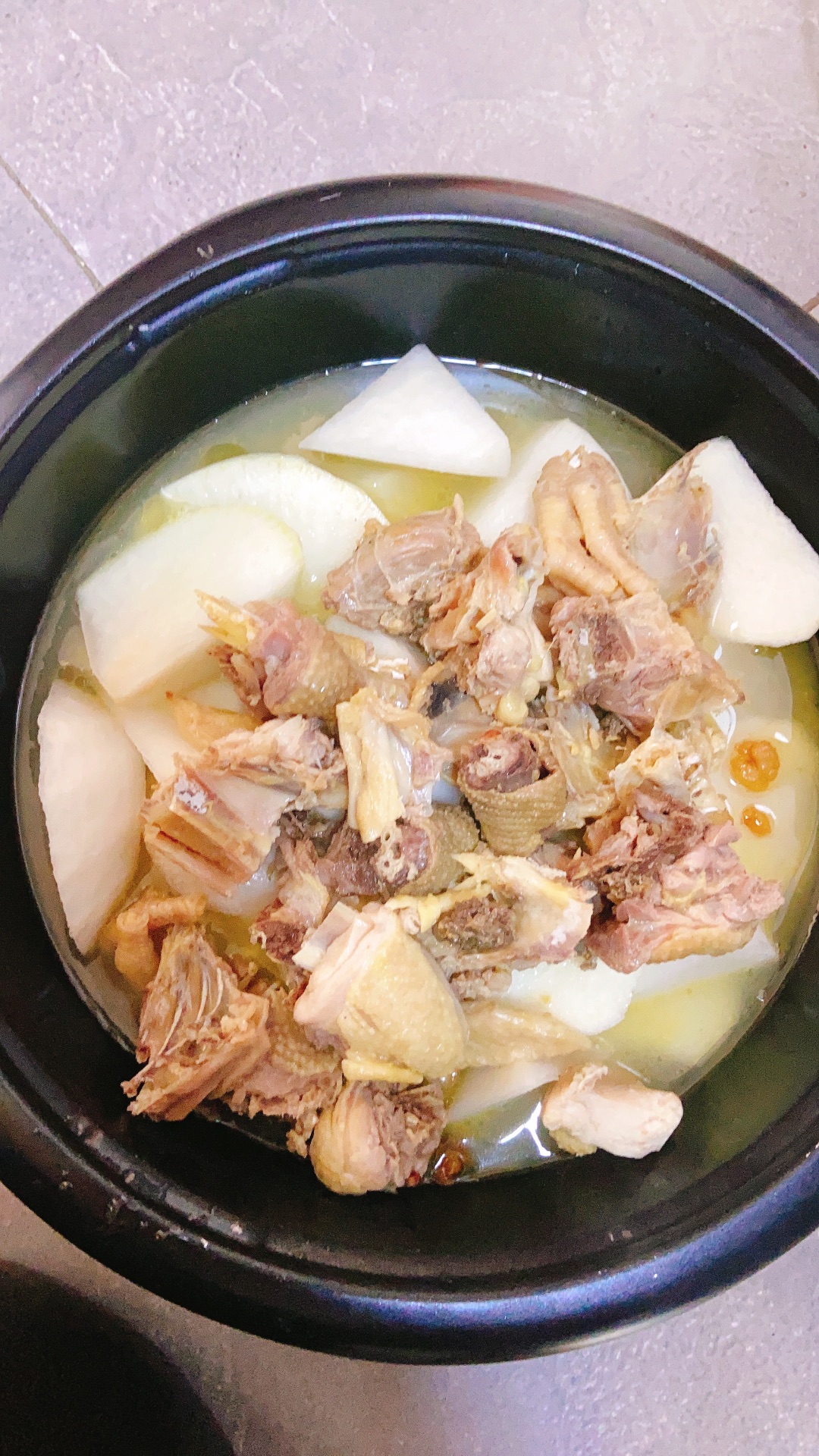 腊鸡闷白萝卜汤