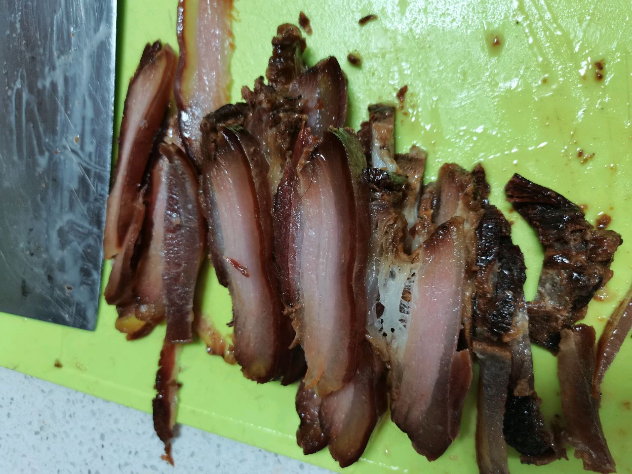 腊肉炒蒜苗