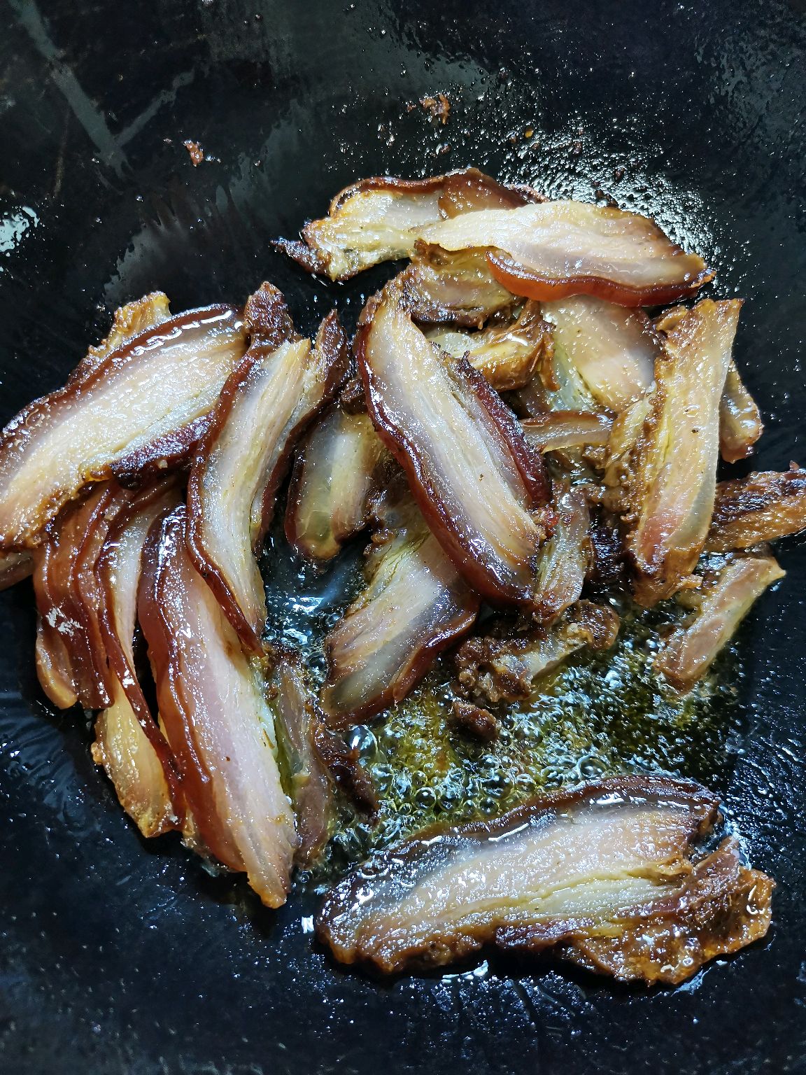 腊肉炒蒜苗