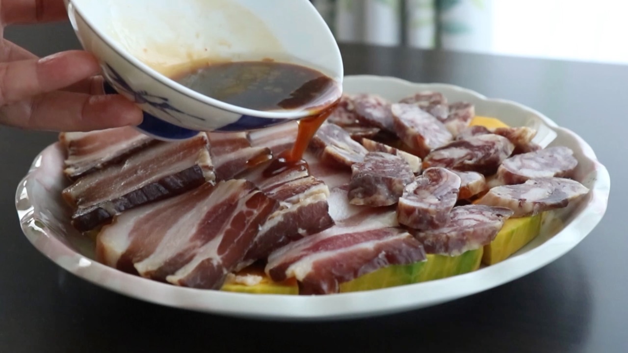 腊味蒸南瓜