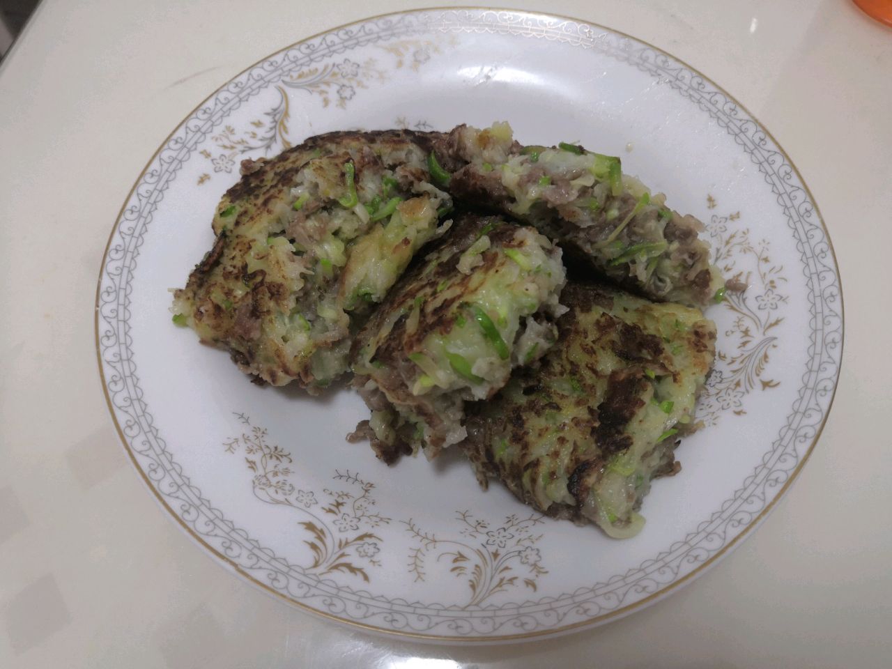 懒人版西葫芦牛肉饼