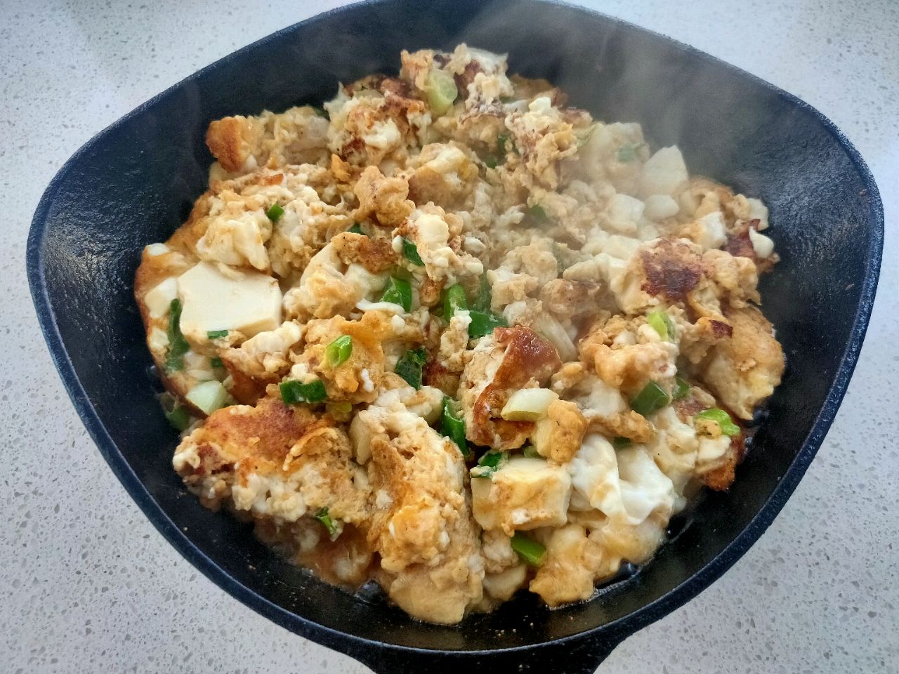 懒人快手菜－鸡蛋包豆腐