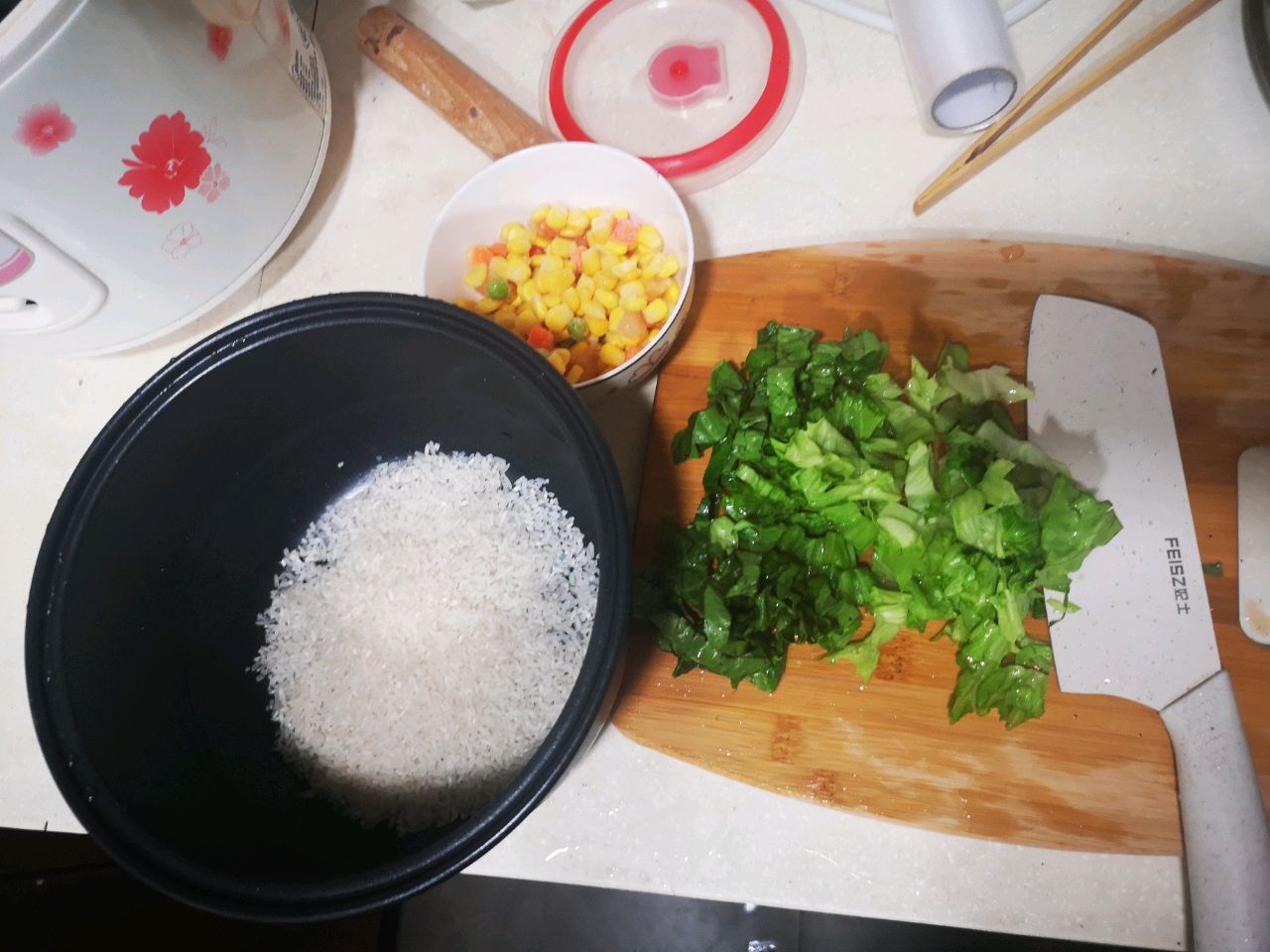 懒人杂蔬鸡丁粥