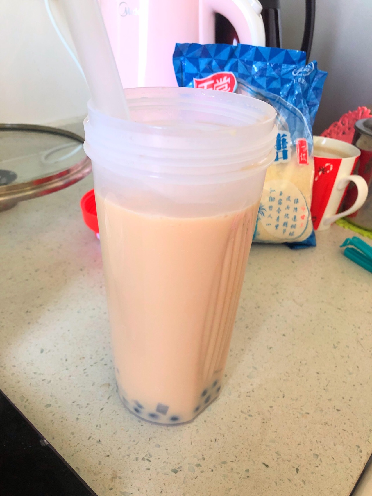 懒人自制珍珠椰果奶茶