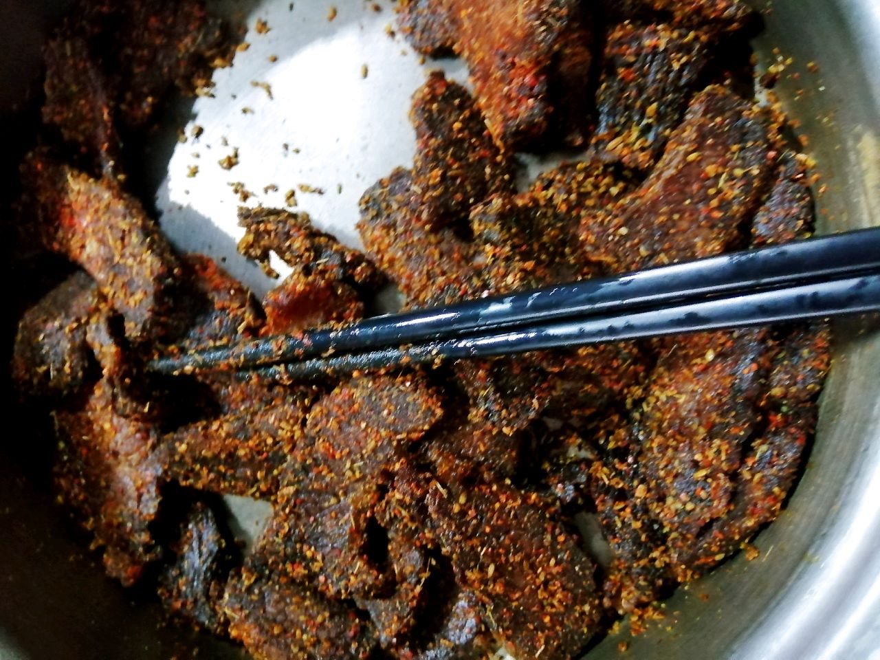 俪姐美食之香辣牛肉干