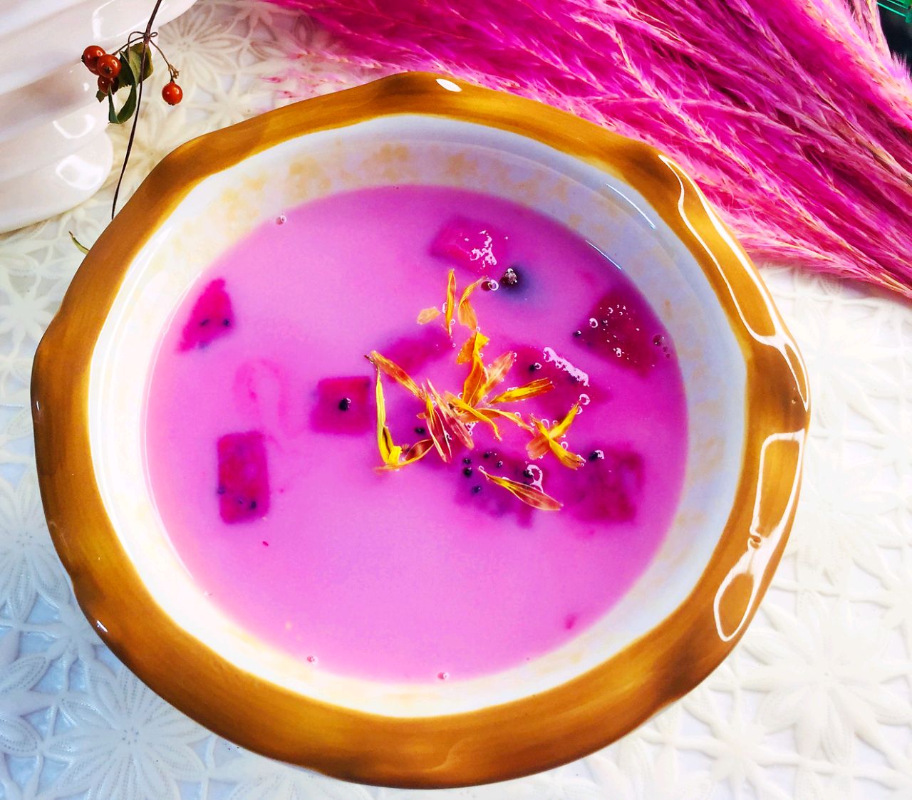 俪姐早餐之藕香小饼➕火龙果蛋白奶昔