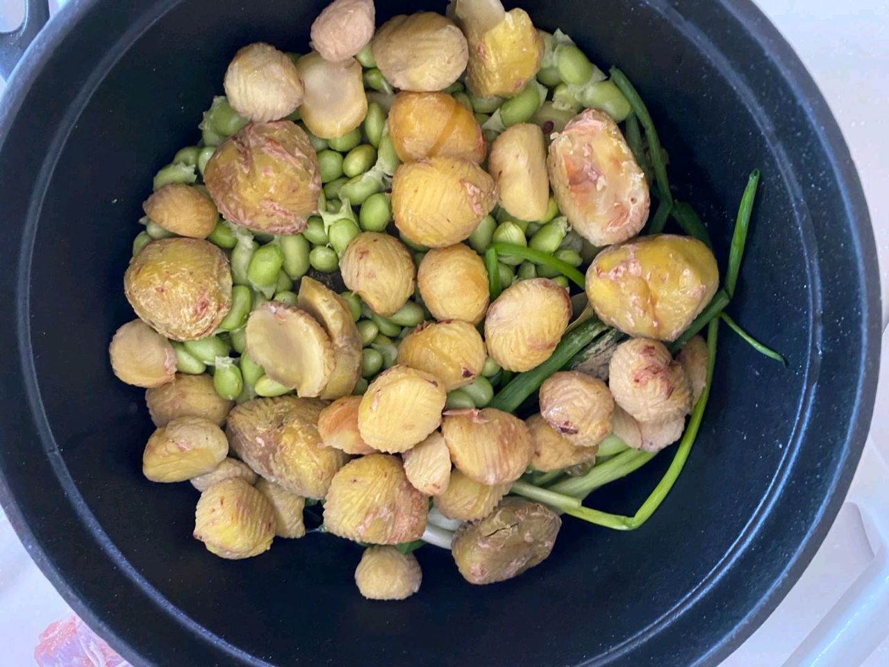 栗子毛豆红烧肉