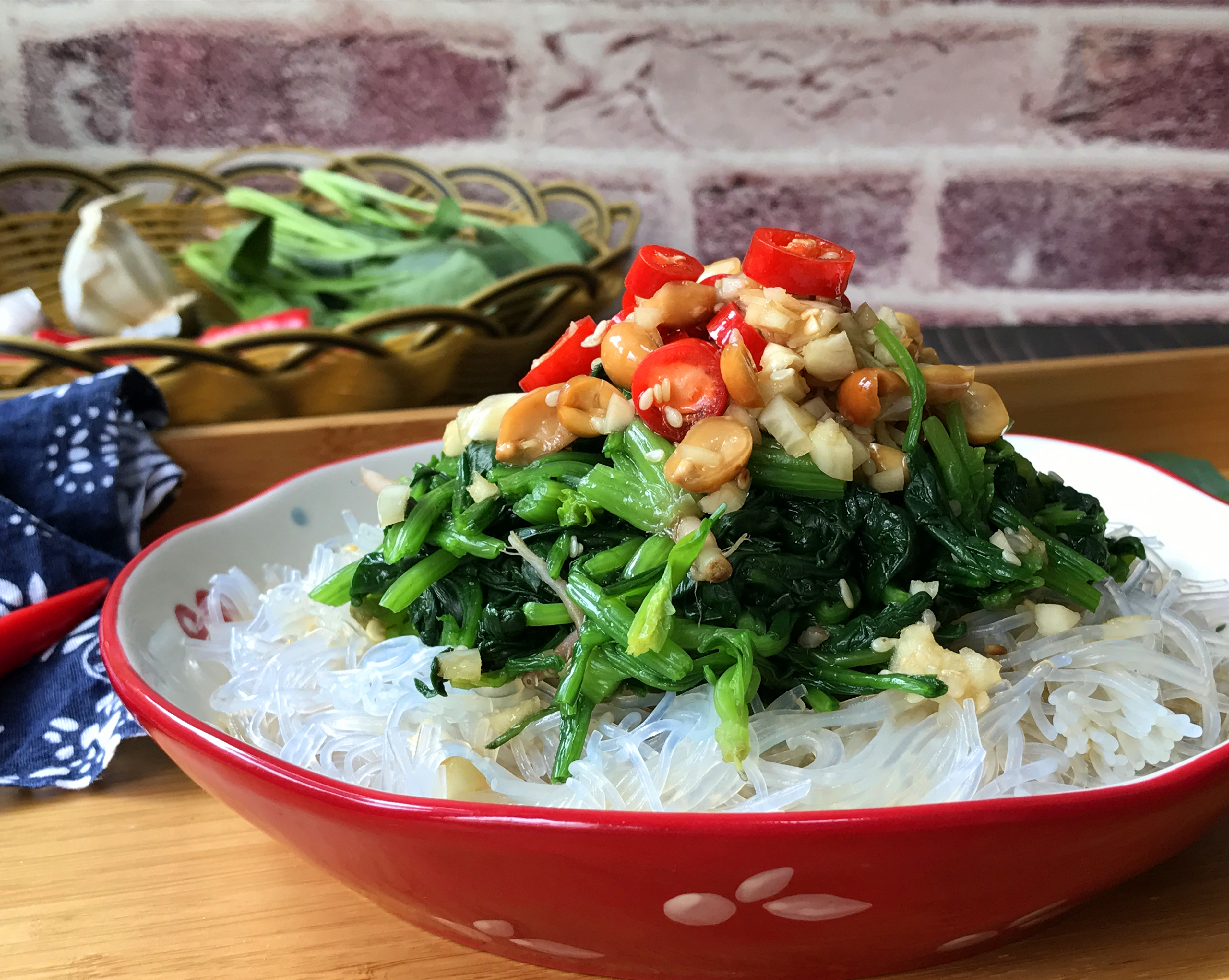 凉拌菠菜粉丝